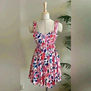 For Love & Lemons Floral Corset Dress Built-in Bra | Sweetheart Neckline | XS 0